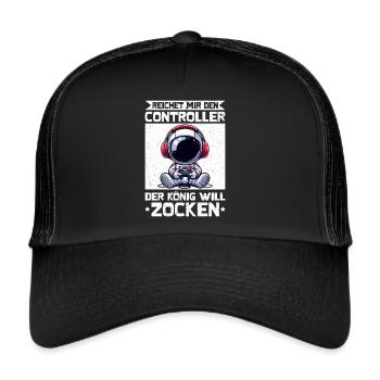 Hands me the controller the king wants to gamble - Trucker Cap - black/black - Front