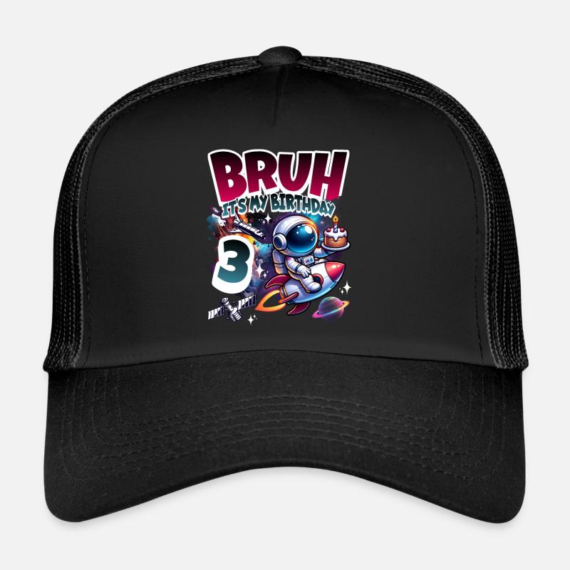 Astronaute 3e anniversaire Espace Casquette trucker 