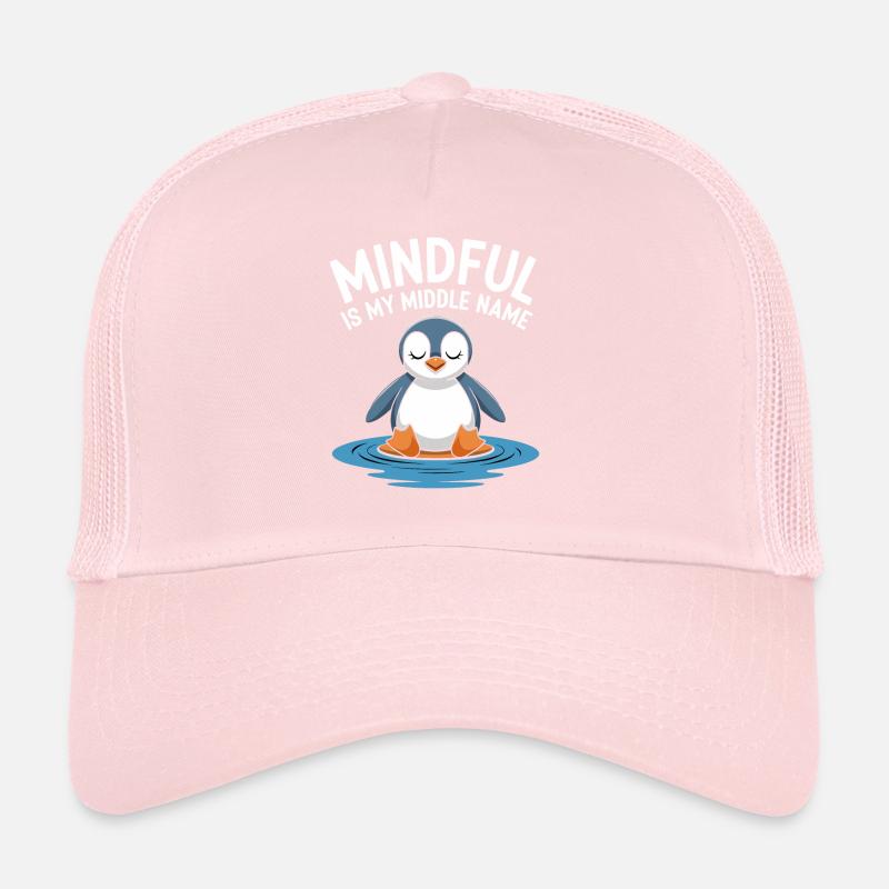 Méditation pingouin consciente Relaxation Casquette trucker 