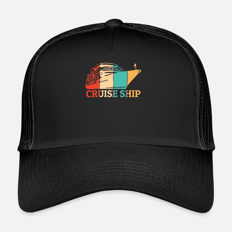 Retro Kreuzfahrtschiff Passagierschiff Passagiere Trucker Cap