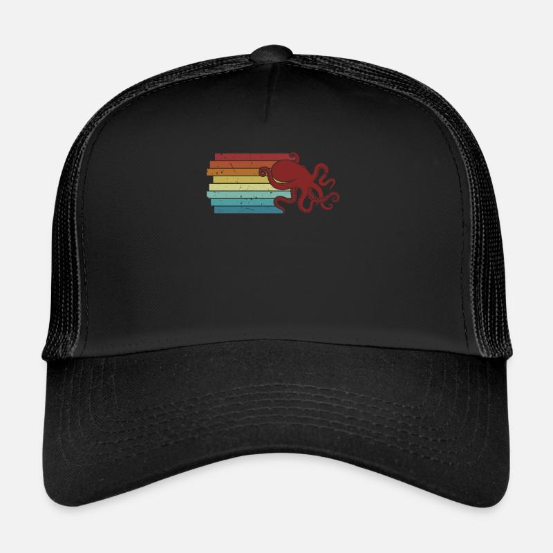 Retro Octopodes Octopoda Cephalopoda Lover Octopus Trucker Cap