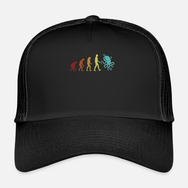 Octopus Evolution Octopodes Octopoda Cephalopoda Casquette trucker 