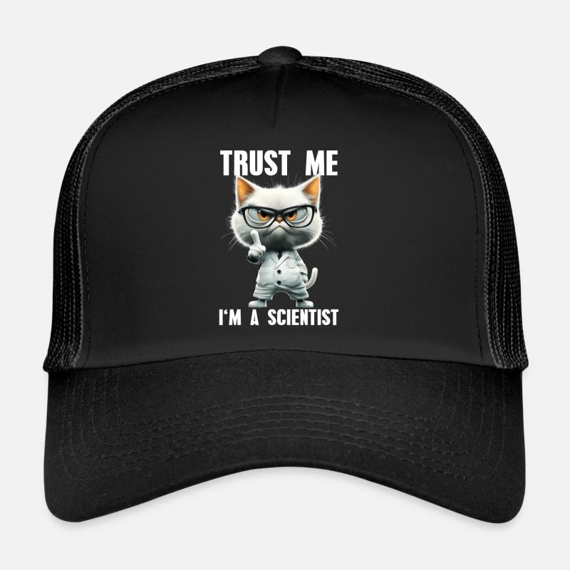Trust Me I'm A Scientist Meme Wissenschaft Katze Trucker Cap