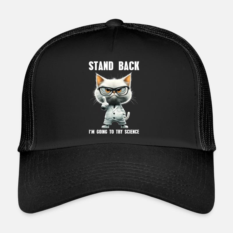 Je vais essayer Science Cat Science Meme Casquette trucker 