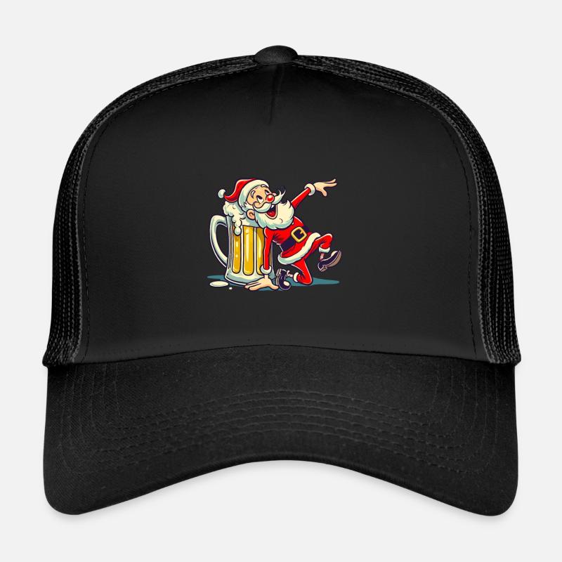 Fröhlicher Weihnachtsmann Mit Bierkrug Trucker Cap