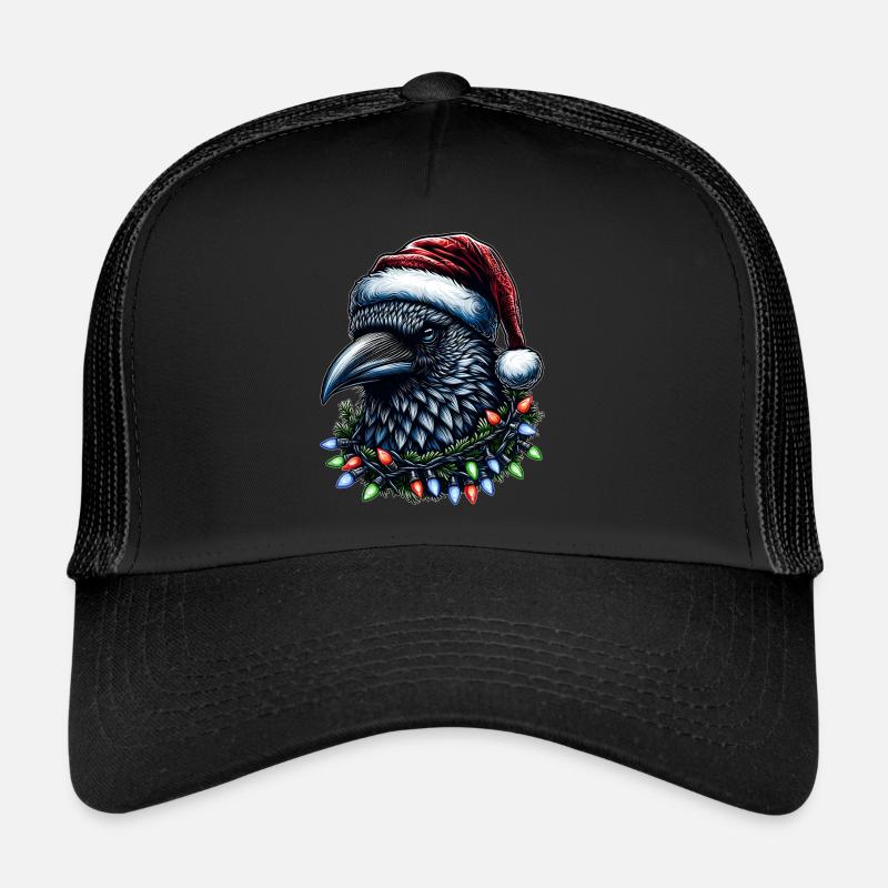 Crow Raven Gothic Gothic Christmas Hat Xmas Trucker Cap