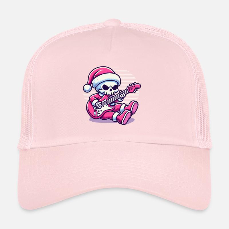 Noël squelette guitariste rocks Casquette trucker 