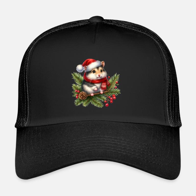 Niedlicher Weihnachts-Hamster Mit Mütze Trucker Cap