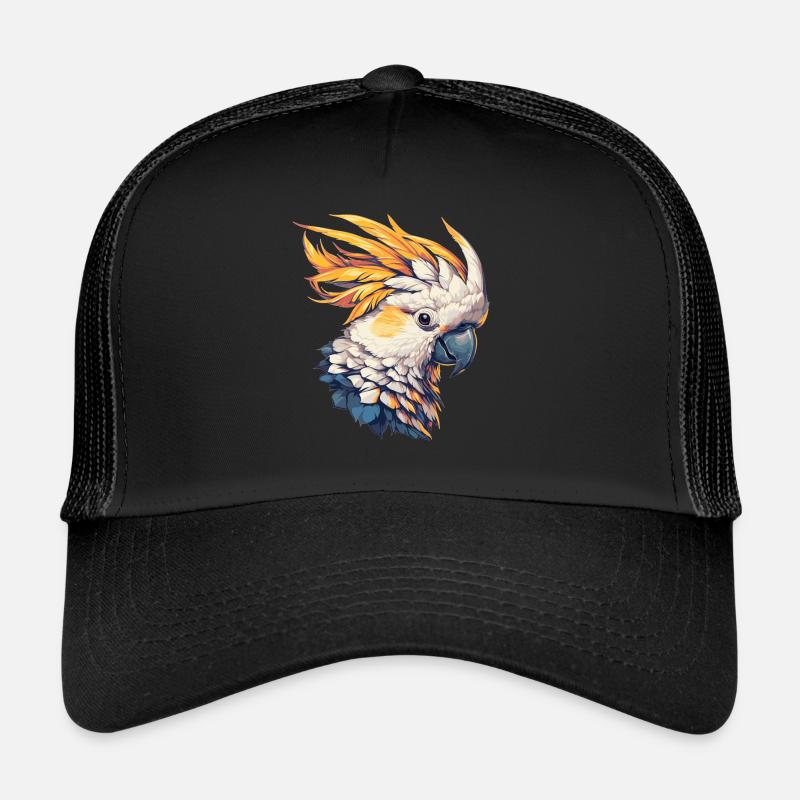 Cockatoo Kakadus Kakadu - Trucker Cap - Schwarz/Schwarz