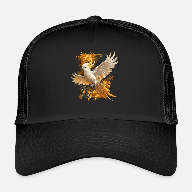 Cockatoo Kakadus Kakadu - Trucker Cap - Schwarz/Schwarz