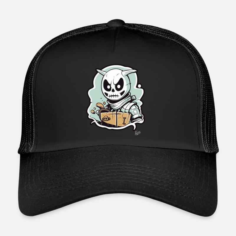 Skeleton Bunny Thief Trucker Cap