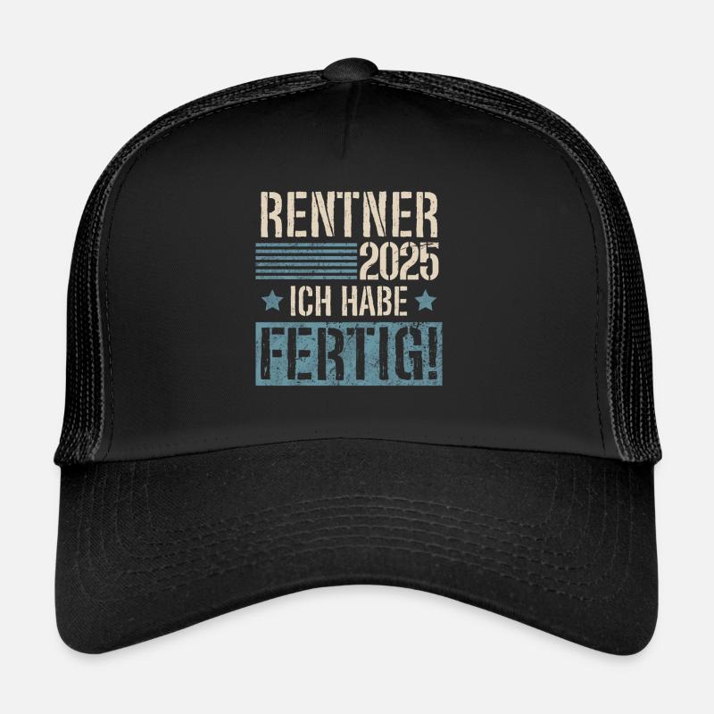 Rentner 2025 - Trucker Cap - Schwarz/Schwarz