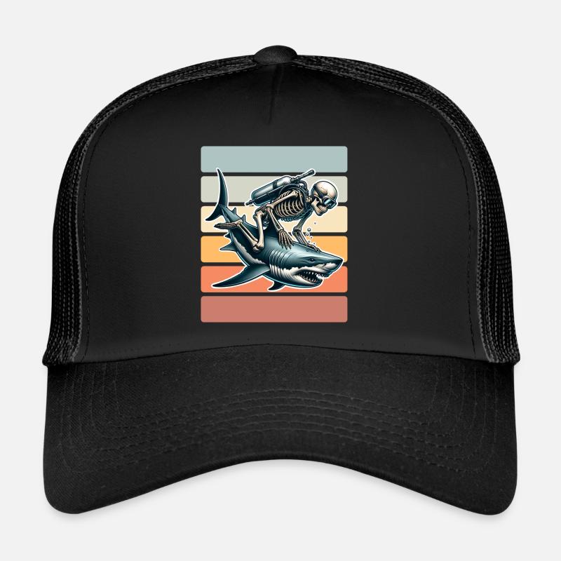 Tauchen Taucher - Trucker Cap - Schwarz/Schwarz