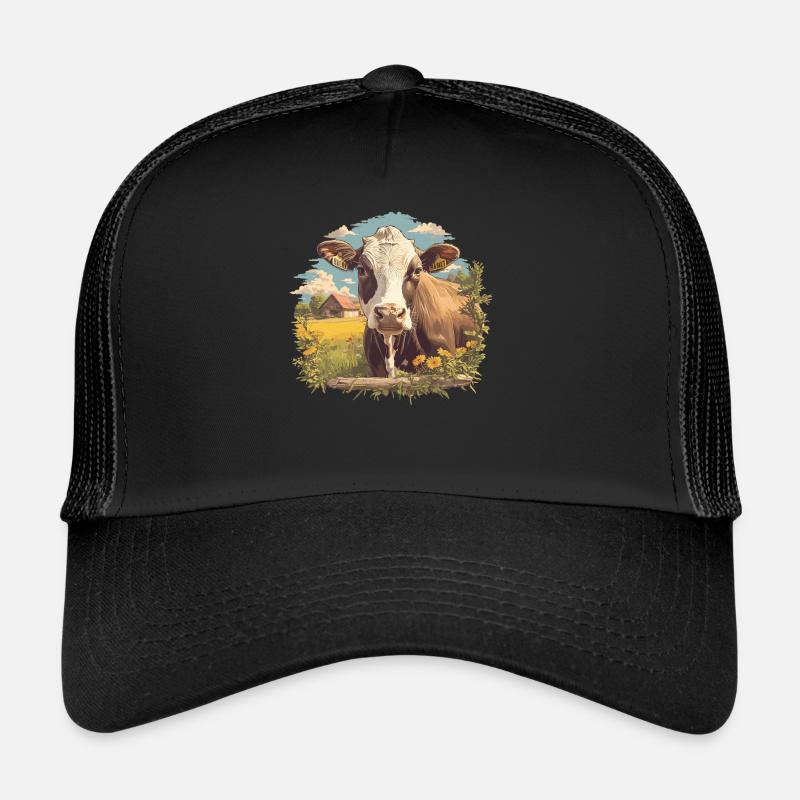 Kühe Kuh - Trucker Cap - Schwarz/Schwarz