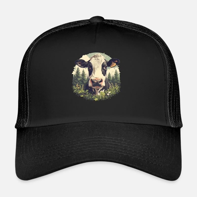 Vaches Vache - Casquette trucker  - noir/noir