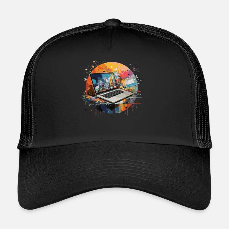 Laptop Calculator Computer Trucker Cap