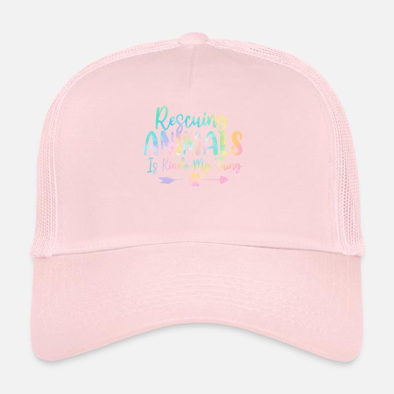 Rescuing Animals Is Kinda My Thing Tie Dye Animal Trucker Cap