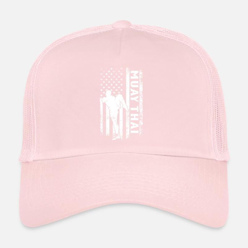 Muay Thai US Flag Muay Thai Martial Arts Trucker Cap