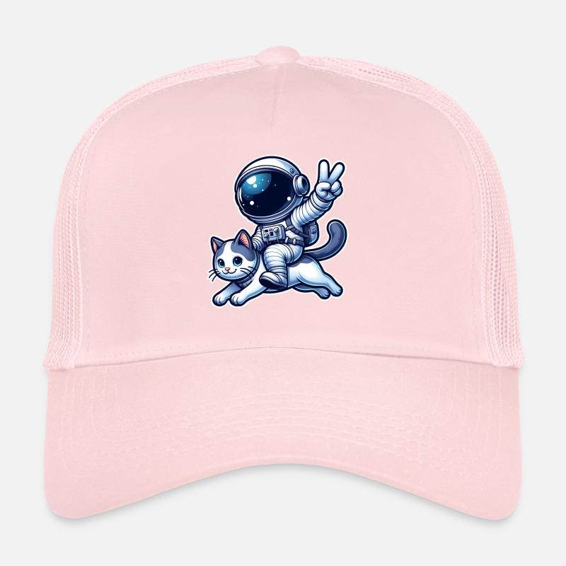 Chat astronaute Casquette trucker 