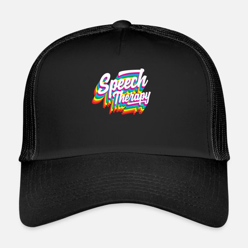 Sprachtherapeut Regenbogen Design Trucker Cap