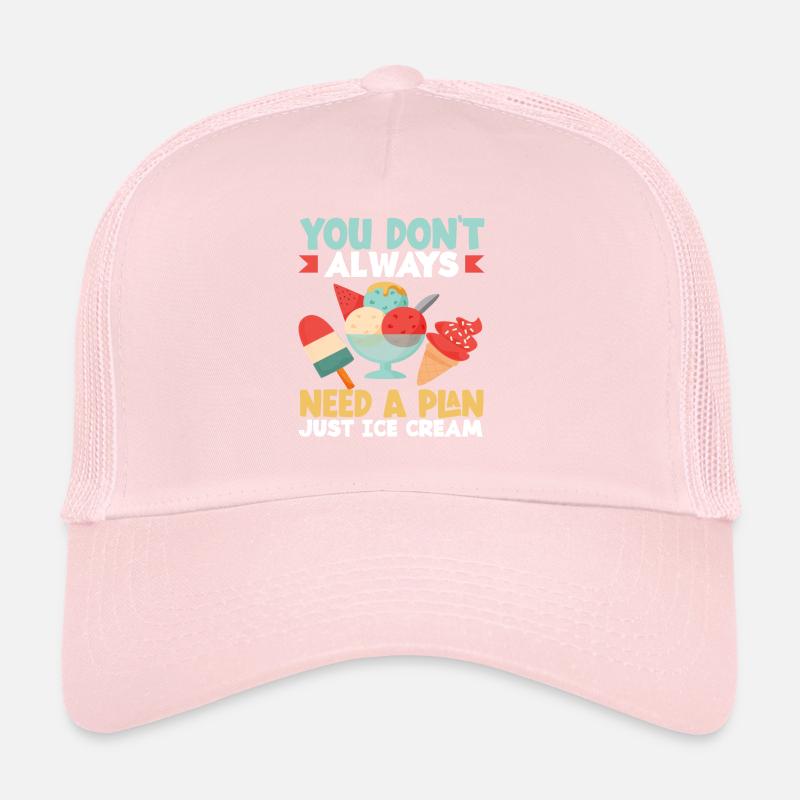 Eis Liebhaber Immer Plan Nur Eiscreme Trucker Cap