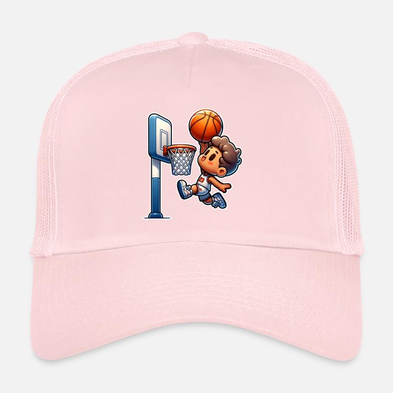 Basketball Dunking Trucker Cap