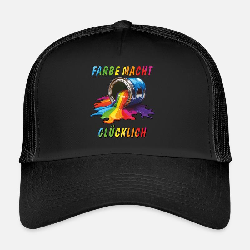 POT DE PEINTURE : LA COULEUR REND HEUREUX Casquette trucker 
