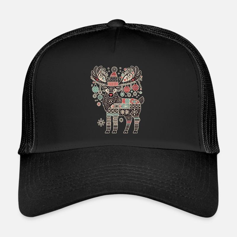 Renne de Noël Vintage Cottagecore Casquette trucker 
