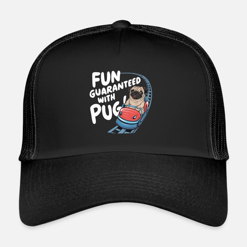 Mops Hundehalter Mops Liebe Achterbahn Trucker Cap