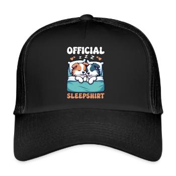 Official Sleeper Collie Lover Sleeps - Trucker Cap - black/black - Front