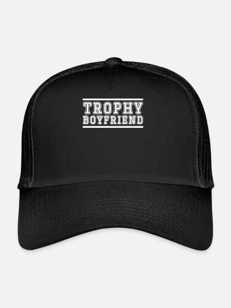 Boyfriend Couples Love Relationship Partner Gift Idea - Trucker Cap - black/black - Front