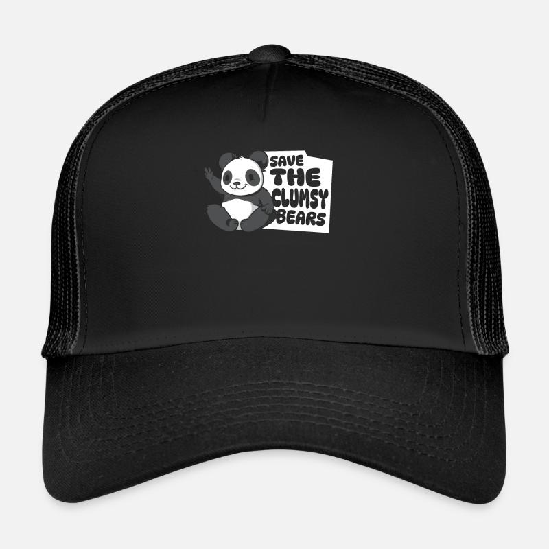 Save The Clumsy Bears Panda Bear Friend Lover Trucker Cap
