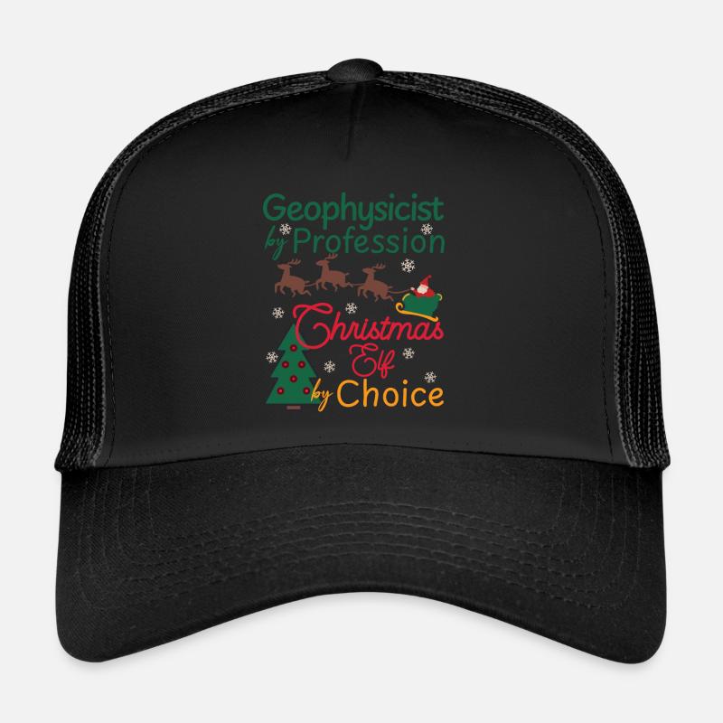 Geophysicist Christmas xmas Elf Geophysics Trucker Cap