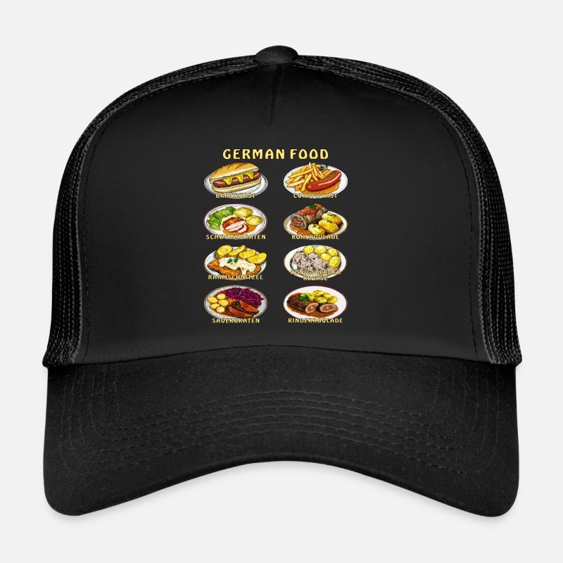 Deutsches Essen - Trucker Cap - Schwarz/Schwarz