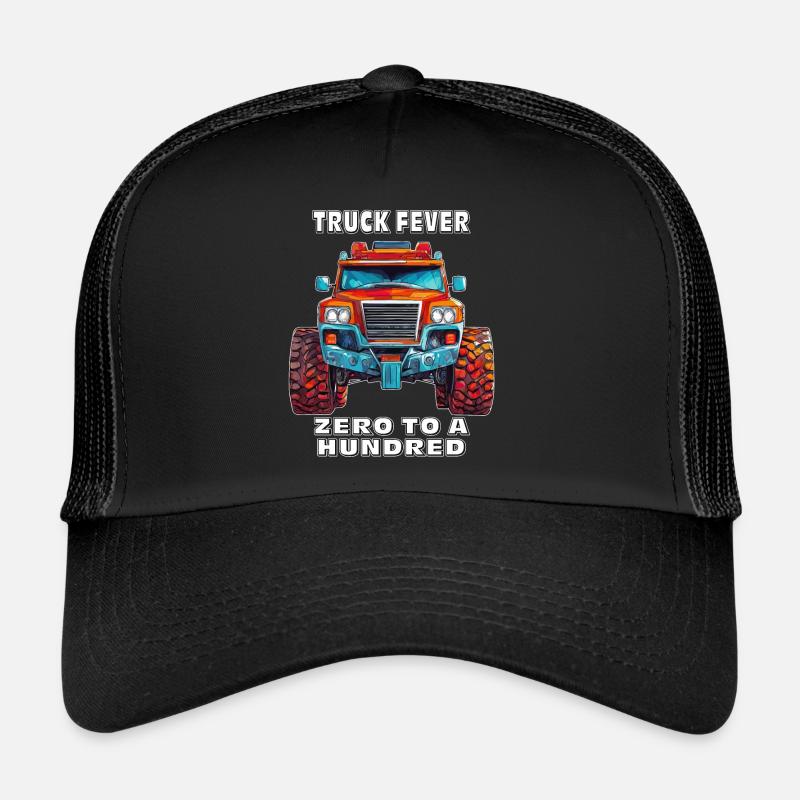 AUTO TRUCK FEVER ZERO TO A HUNDRED - Trucker Cap - black/black