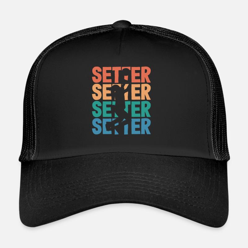 Volleyball Setter Silhouette Kunst Trucker Cap