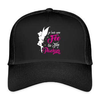 Je Suis Une Fée La Fée Pachier - Casquette trucker  - noir/noir - Devant