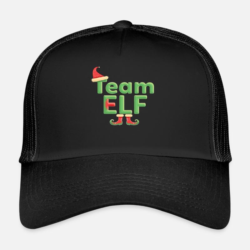 Équipe Elfe Onze Elfes Elfes Noël Onze Noël Casquette trucker 