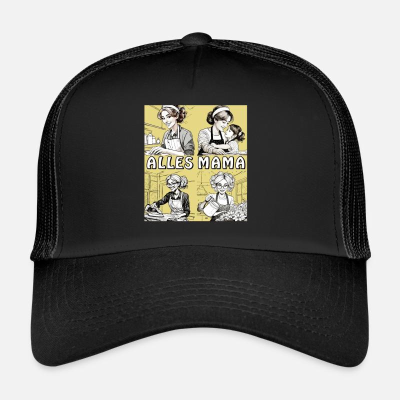 FRAU HAUSARBEIT ALLES MAMA - Trucker Cap - Schwarz/Schwarz