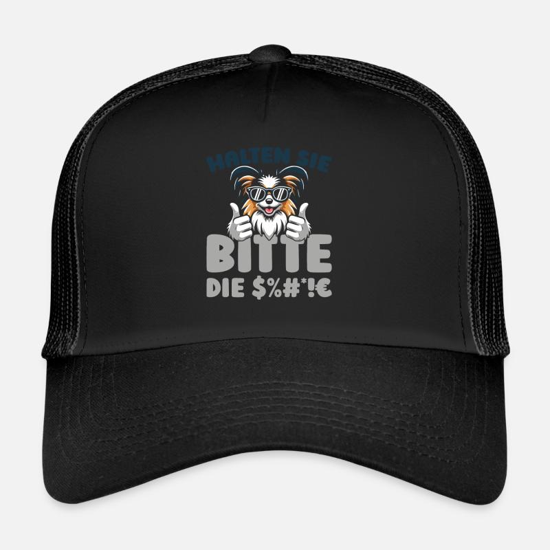 Papillon Halten Sie Bitte Die Fresse Trucker Cap