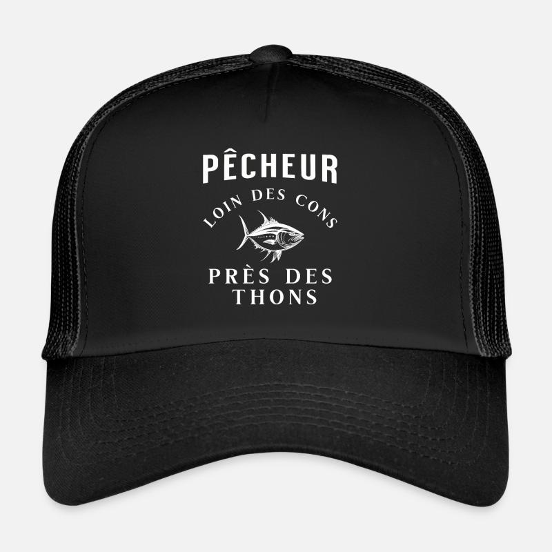 Pfirsichfarbener Humor - Trucker Cap - Schwarz/Schwarz