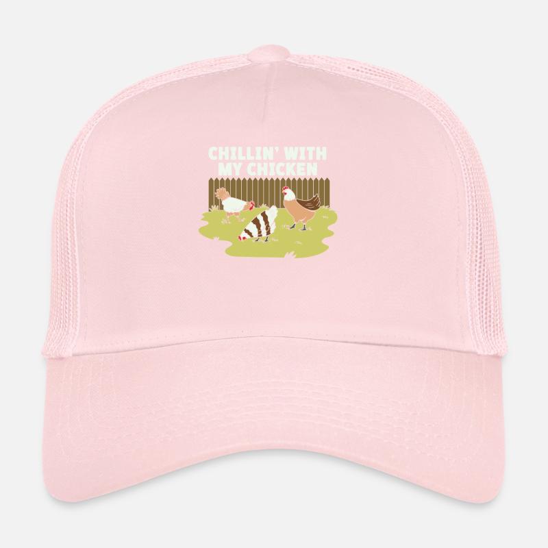 Chillin' With My Chickens Art Design pour Casquette trucker 