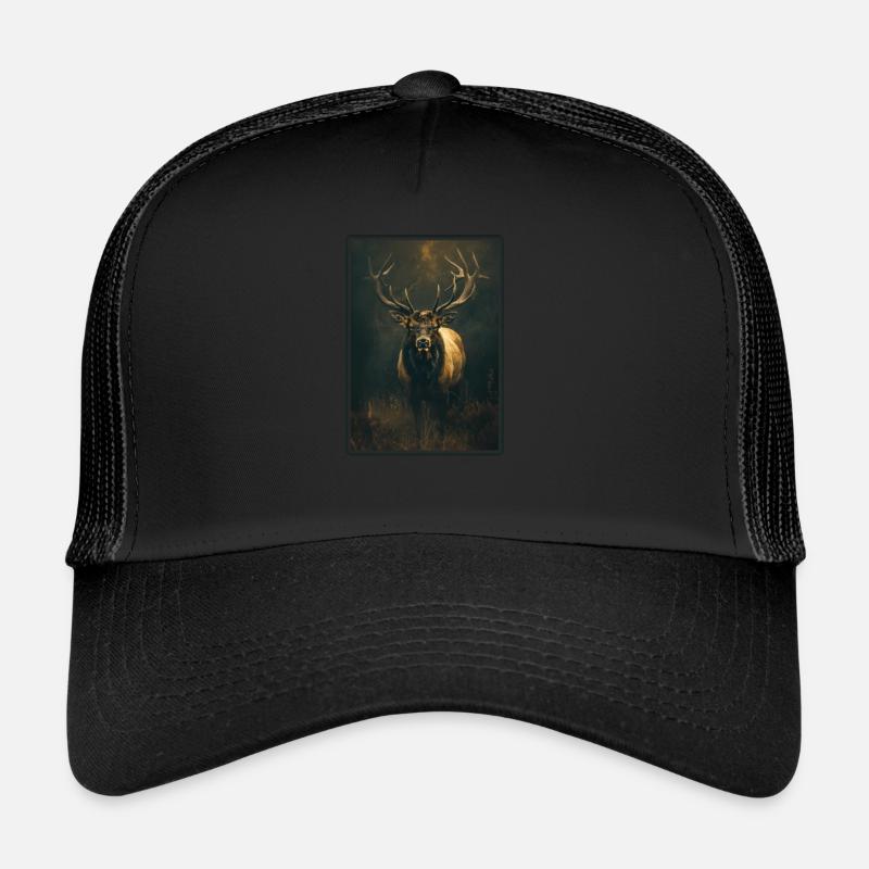 Elche Elch - Trucker Cap - Schwarz/Schwarz