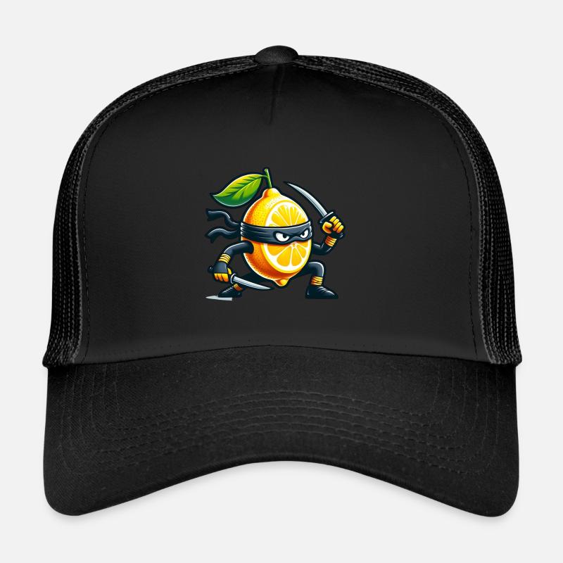 Zitrone Ninja Mit Samurai-Schwert Trucker Cap