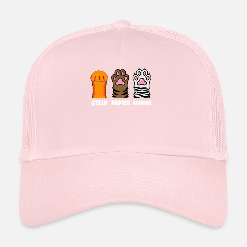 Chat Pierre Papier Ciseaux Patte Jeu Drôle Casquette trucker 