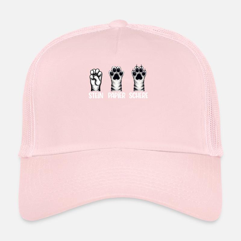 Chat Pierre Papier Ciseaux Patte Jeu Drôle Casquette trucker 
