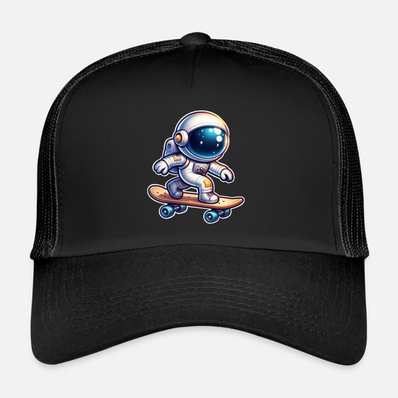 Planche à roulettes Skate Astronaute Casquette trucker 