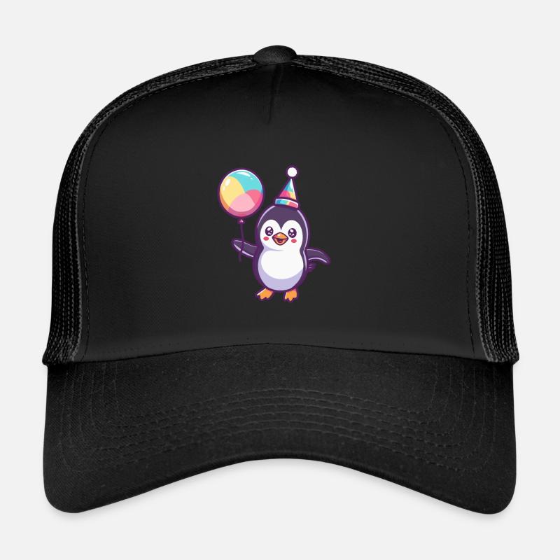 Pingouin Anniversaire Bande dessinée Mignon Casquette trucker 