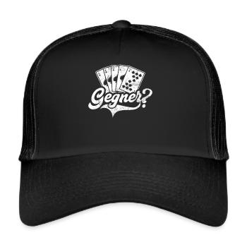 Schafkopf Jeu de cartes Schafkopfer Autriche - Casquette trucker  - noir/noir - Devant