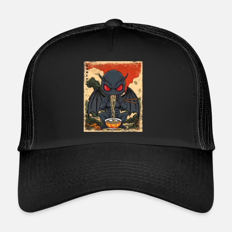 Mothman Ramen - Trucker Cap - Schwarz/Schwarz